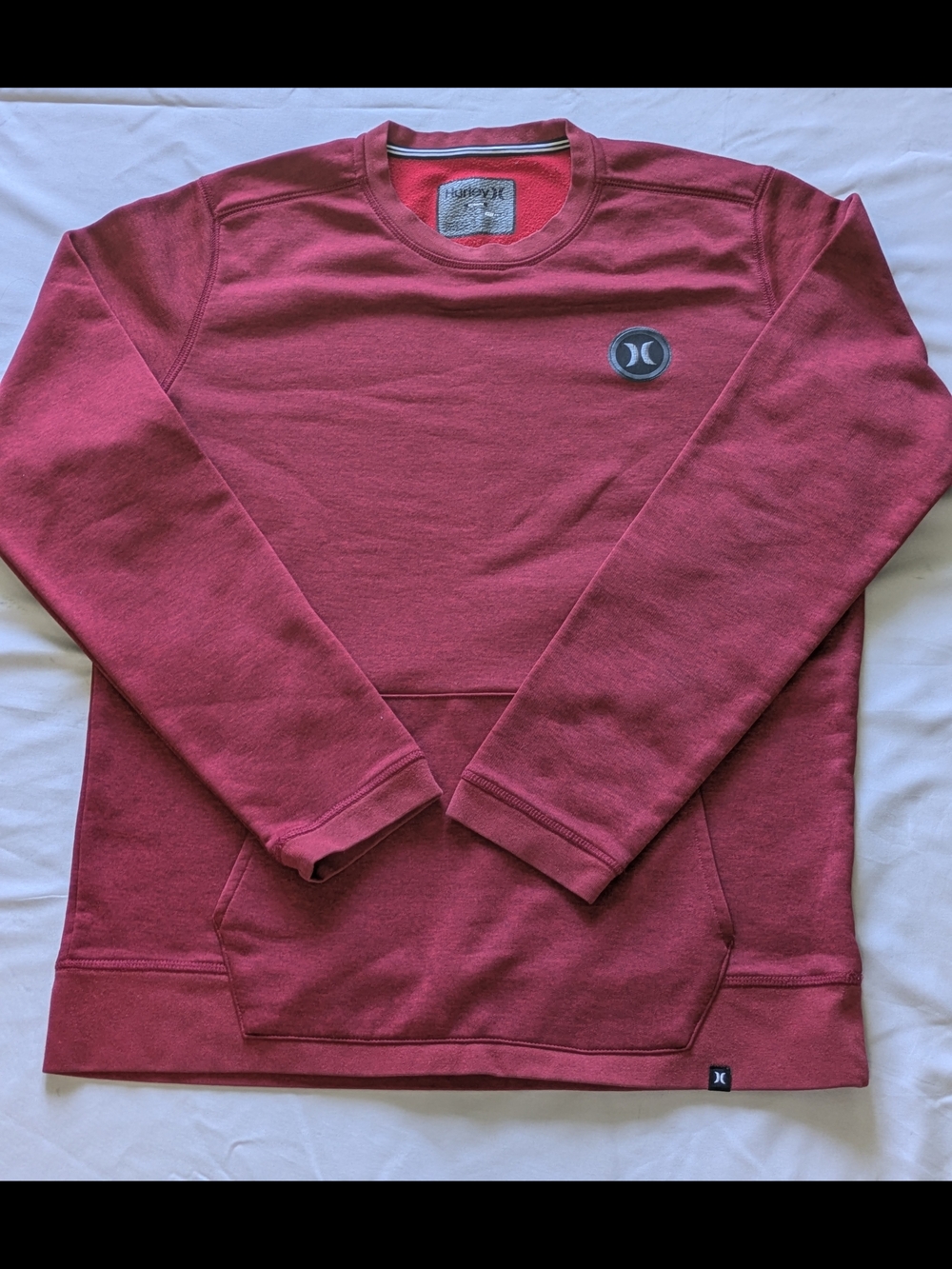 Hurley Men's Burgundy Crew Sweatshirt